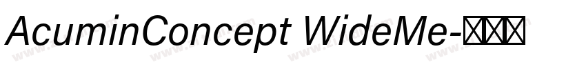 AcuminConcept WideMe字体转换
